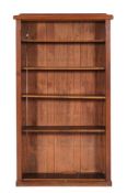 An oak and pine open bookcase,