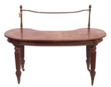 A George IV mahogany kidney shaped serving table,
