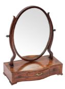 A George III mahogany dressing table mirror,