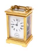 Duverdrey & Bloquel an Anglaise carriage alarm clock having an eight-day duration timepiece
