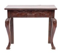 A George II oak side table, possibly Irish,