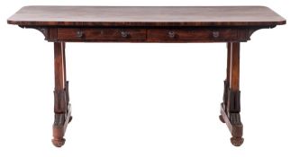 A Regency rosewood sofa table,
