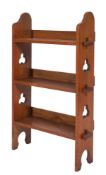 A 'Sedley' pegged oak open bookcase in Arts and Crafts style, for Liberty & Co.