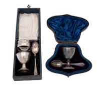A cased two-piece Christening set, maker Charles Edwards,