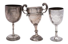 A Victorian silver presentation goblet, maker Henry Holland,