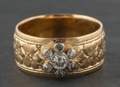 An old and single-cut diamond cluster ring, total estimated diamond weight ca. 0.