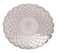A George VI silver circular tazza, makers Mappin & Webb,