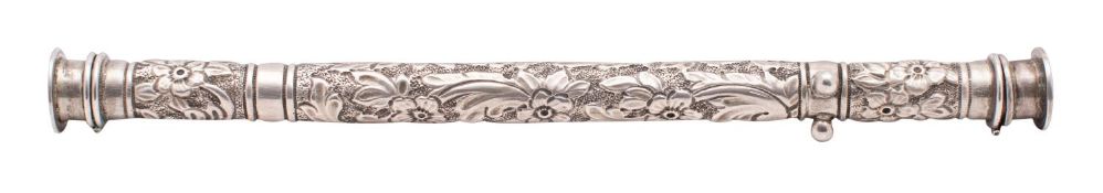A Victorian silver incense holder, maker Samuel Jacob, London, 1895 monogrammed,