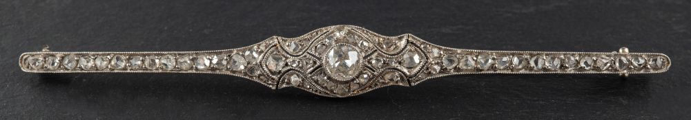 A French, Belle Époque, rose and old-cut diamond brooch
