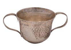 An Edward VII silver twin-handled cup, maker William Aitken,