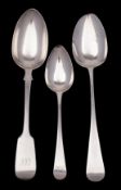 A George III silver Old English pattern tablespoon, maker J.