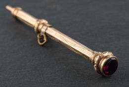 A late Victorian/ Edwardian propelling pencil, stamped '9C',