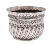 A Victorian silver circular christening bowl, maker Thomas,