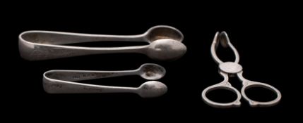 A pair of Elizabeth II Silver scissor sugar tongs, maker John Rose, Birmingham 1963,