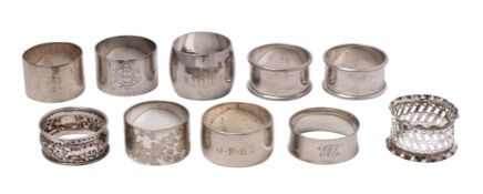 A Victorian plain silver serviette ring, maker Richard Sibley II, London 1869,
