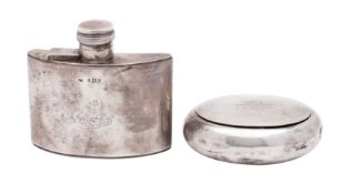 A George V silver oval tobacco box, makers A & J Zimmerman Ltd, Birmingham 1928,