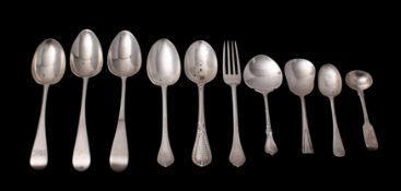 A Victorian silver christening spoon and fork, makers Levesley Brothers, Sheffield 1898,