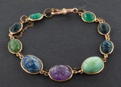 A vari-coloured, gemset bracelet,