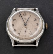 An Omega stainless steel gentleman's wristwatch the silvered dial signed as per title with Arabic