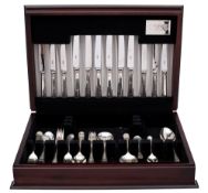 An Elizabeth II silver 'Grecian' pattern flatware service, makers Carrs of Sheffield Ltd,