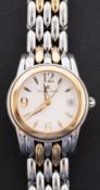 Maurice Lacroix a two-tone gentleman's wristwatch the signed dial with baton and Roman numerals,