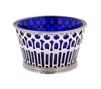 A late Victorian silver cream bowl, maker Levi & Salaman.