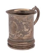 A Victorian silver christening mug, maker Daniel and Charles Houle,
