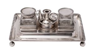 A George III silver inkstand, maker William Allen III,