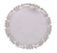 An Edward VII silver salver, makers William Hutton & Sons Ltd,