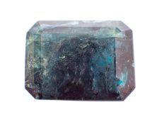 ! An octagonal, step-cut alexandrite, weight ca. 2.70cts, dimensions ca. 7.18x9.27x4mms.