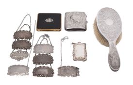 An Elizabeth II silver visiting card case, maker Douglas Pell,