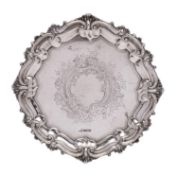 A George V silver waiter, maker Walker & Hall, Sheffield,