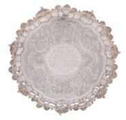 A George III silver salver, maker John Hutson,