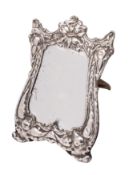 An Edward VII silver mounted easel mirror, makers George Nathan and Ridley Hayes,