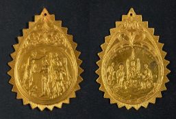 A pear-shaped pendant,
