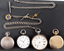 Illinois Watch Case Co, a gold-plated full hunter keyless pocket watch with Swiss movement,