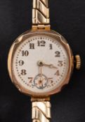 A seven gold and other ladies wristwatches one hallmarked for 9ct gold, Birmingham, 1931,