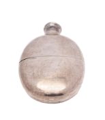 A Victorian silver spirit flask, maker Thomas Johnson I, London 1869, 13.5cm high, 173gms, 5.5ozs.