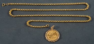 An Elizabeth II sovereign coin, dated 1963, diameter ca.