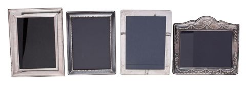 An Elizabeth II silver easel rectangular photograph frame,