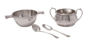 A George V silver twin-handled Quaiche, makers Wakely and Wheeler, London 1933, 10.