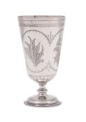 A Victorian silver goblet, maker H.H.