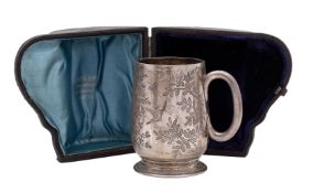A Victorian silver christening mug, makers Goldsmiths Alliance Ltd,