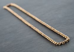 A belcher-link chain, stamped '9C', total length ca. 47.5cm, total weight ca.7.8gms.