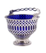 An Edward VII silver cream pail, maker Barker Brothers,