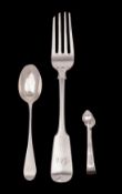 A mixed group of Glasgow silver to include;- comprising: a table fork, maker J.