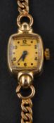 Hamilton, a 1950's dress wristwatch, the gold-coloured, dial with Arabic and baton numeral markers,