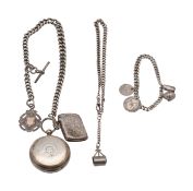 A gentleman's silver cased open face pocket watch,