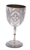 A Victorian silver goblet, maker Henry Holland,