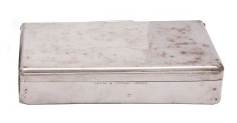 A silver plate Hunting sandwich box by 'Swaine & Adeney,